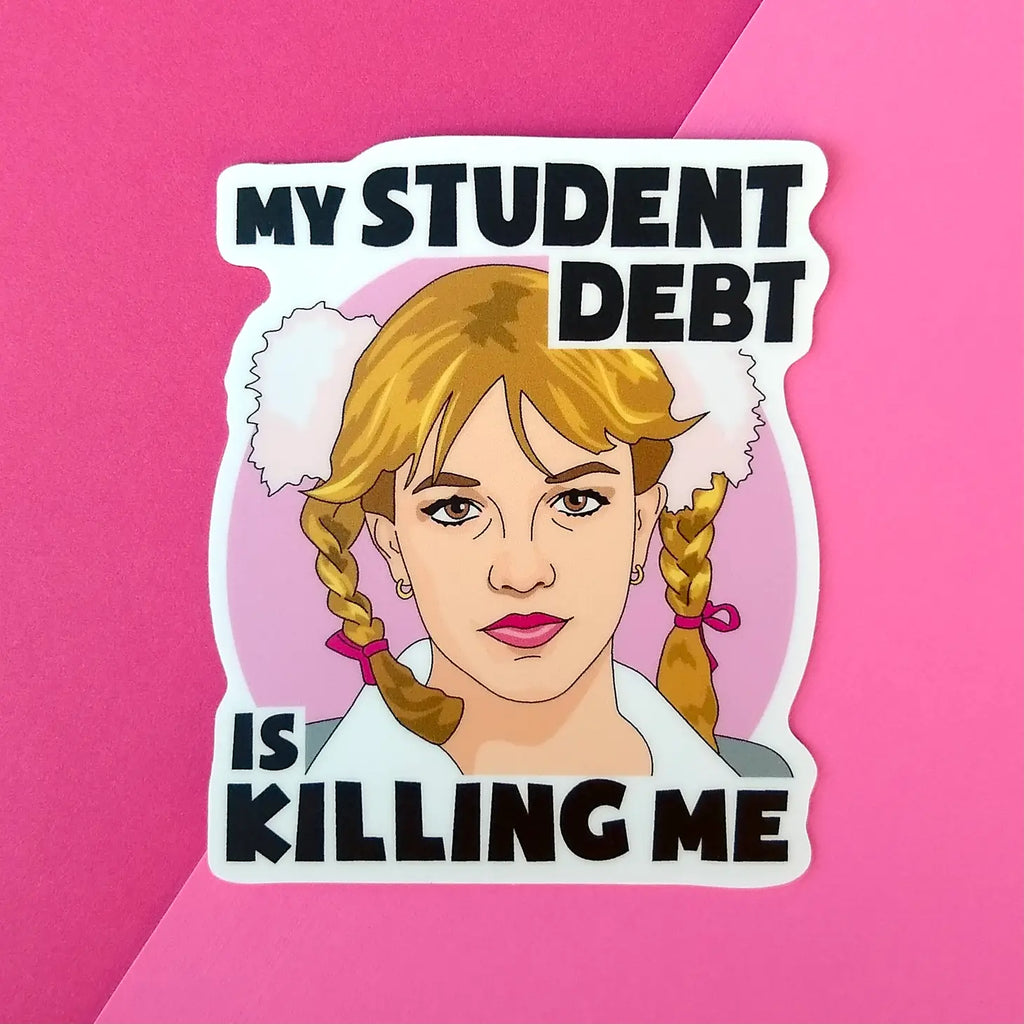 Britney Spears Student Loan Debt Vinyl Sticker