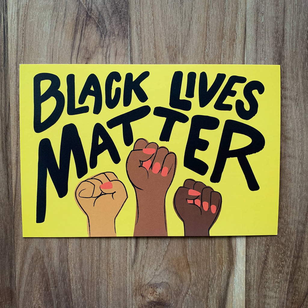 BLM Fists Protest Postcard