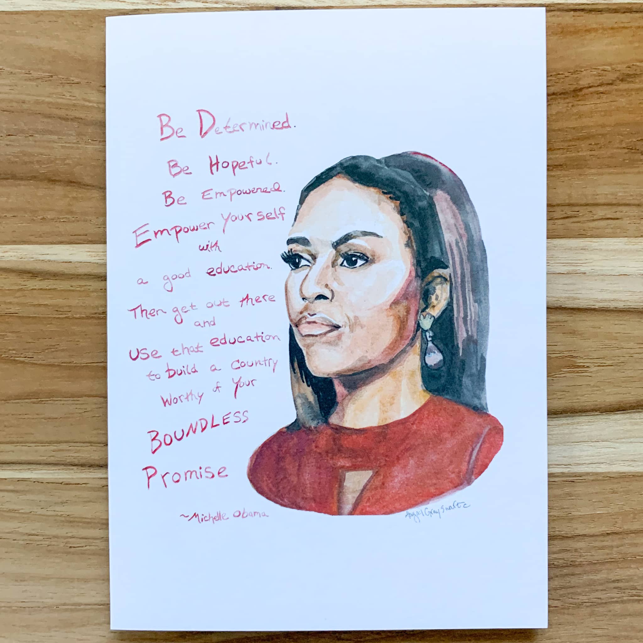 Obama Block Paper Michelle Obama Blank Sign